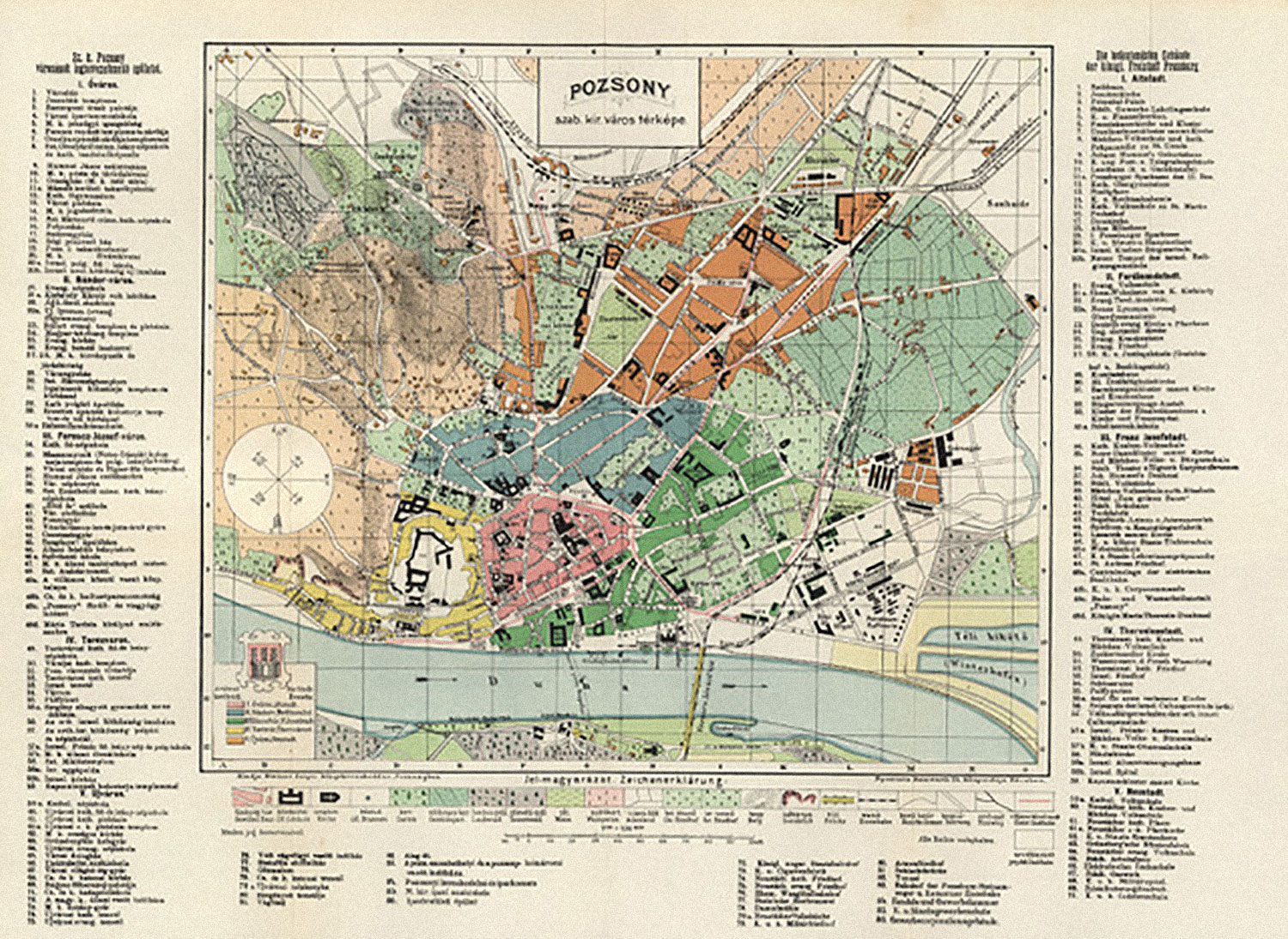 Mapa Bratislavy 1904